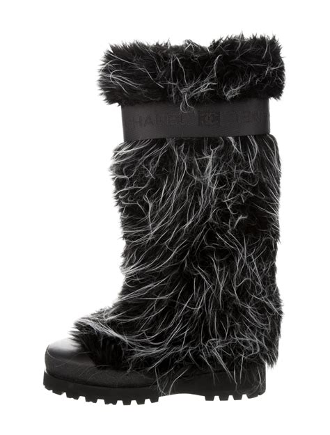 chanel fantasy fur boots|Chanel Fantasy Faux Fur Boots .